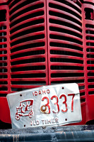 "Fire engine front grill detail"
