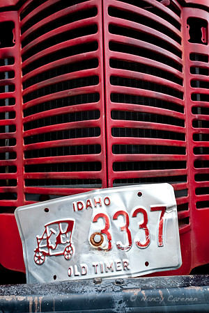 "Fire engine front grill detail"