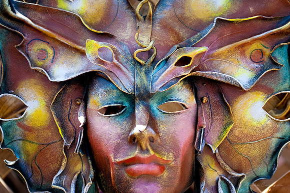 "Leather Mask Detail"
