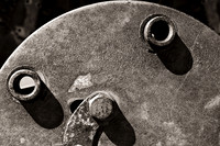 "Antique Truck Spare Tire Mount"
