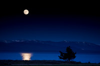 Moonrise over Yellowstone Lake